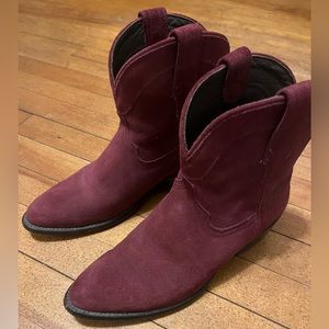 TECOVAS Penny Boots 8.5 Red Suede